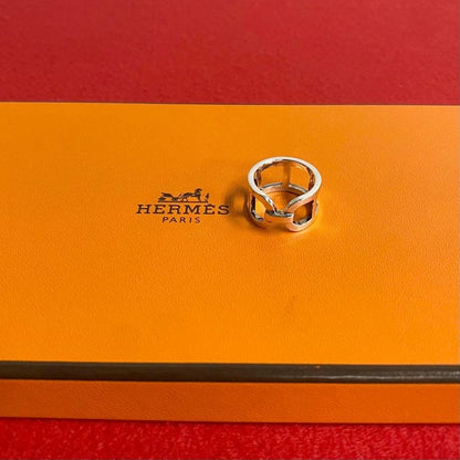 Hermes Everchaine Dancre Silver 925 Ring No 8 Accessory Jewelry Womens 402-3