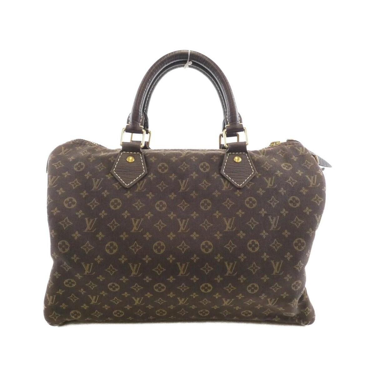 Louis Vuitton Monogram Mini Lin Speedy Boston Bag Ebene