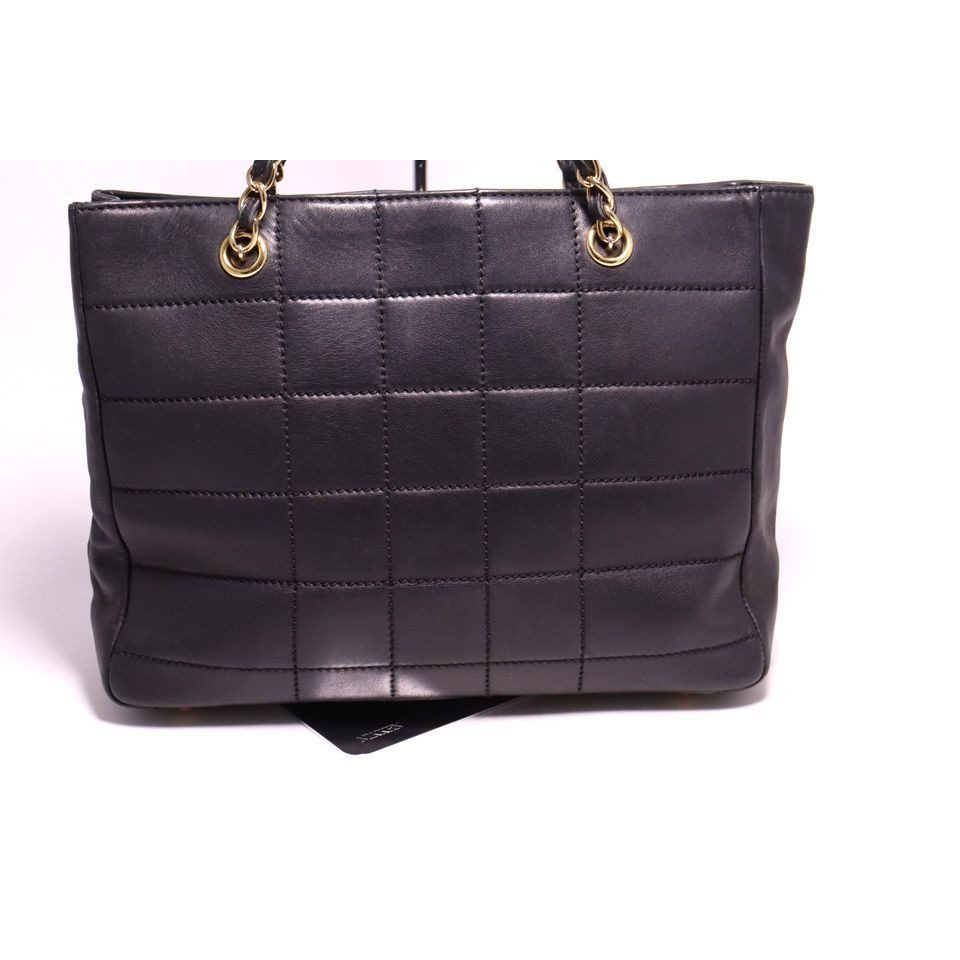 Chanel Chocolate Bar Leather Chain Tote — view 2