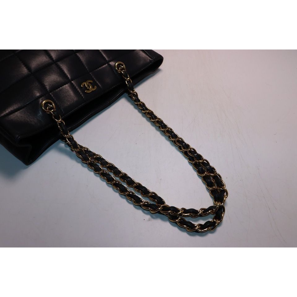Chanel Chocolate Bar Leather Chain Tote — view 6