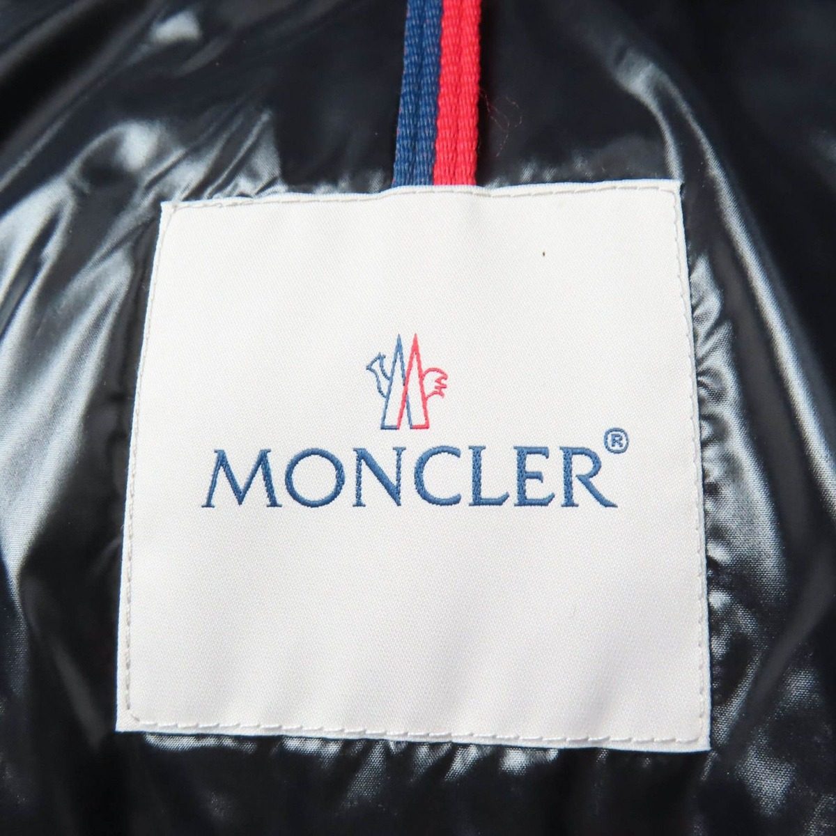 Moncler Maire Logo Patch with Hood All Over Pattern Down Jacket Black 3 Hanger — view 9