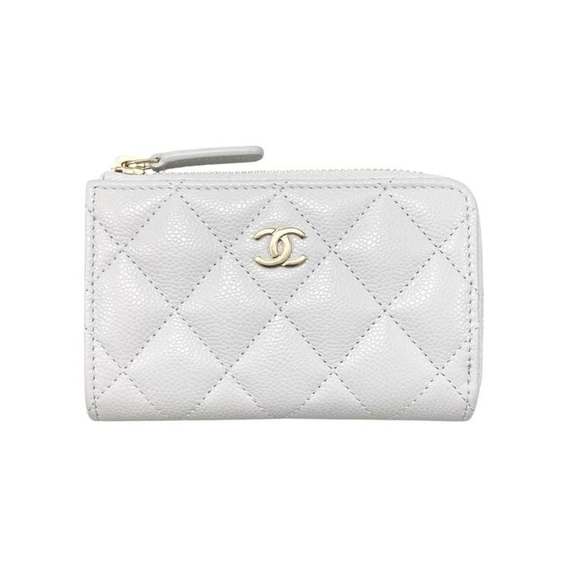 Chanel Card Case Coin Case Coin Purse Ap0221 Matelasse Caviar Skin Coco Mark