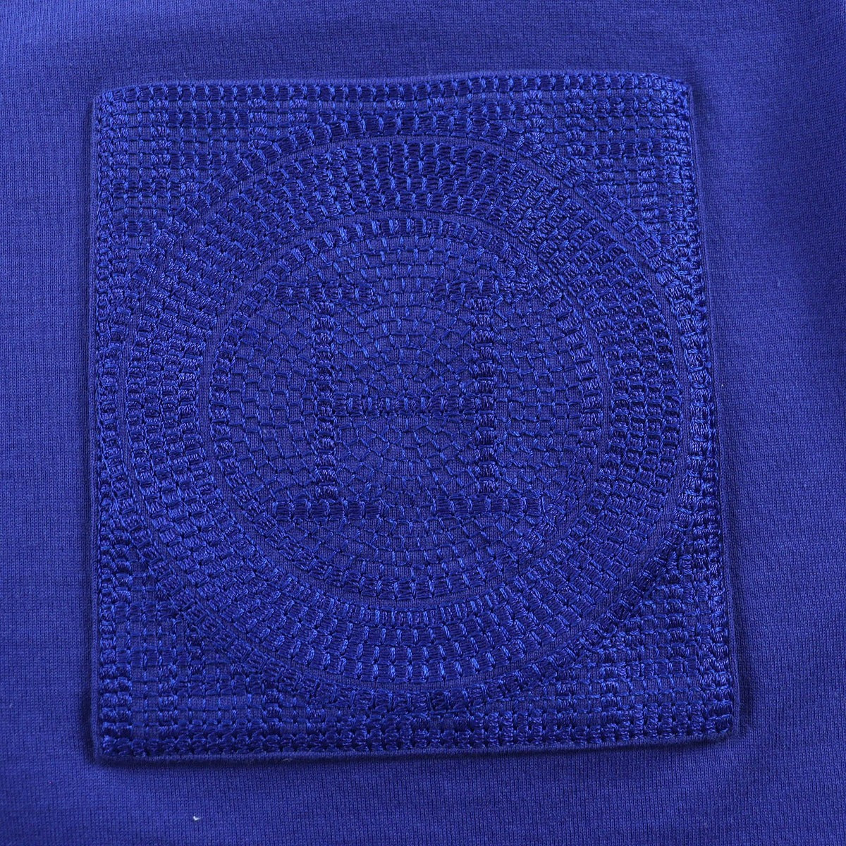 Hermes 100% Cotton Logo Embroidered Pocket Crew Neck Short — view 5