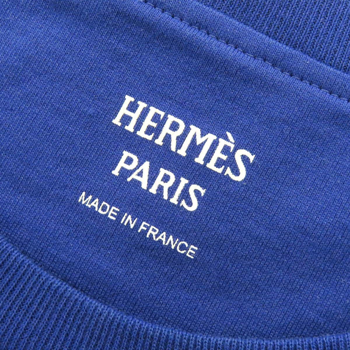 Hermes 100% Cotton Logo Embroidered Pocket Crew Neck Short — view 6