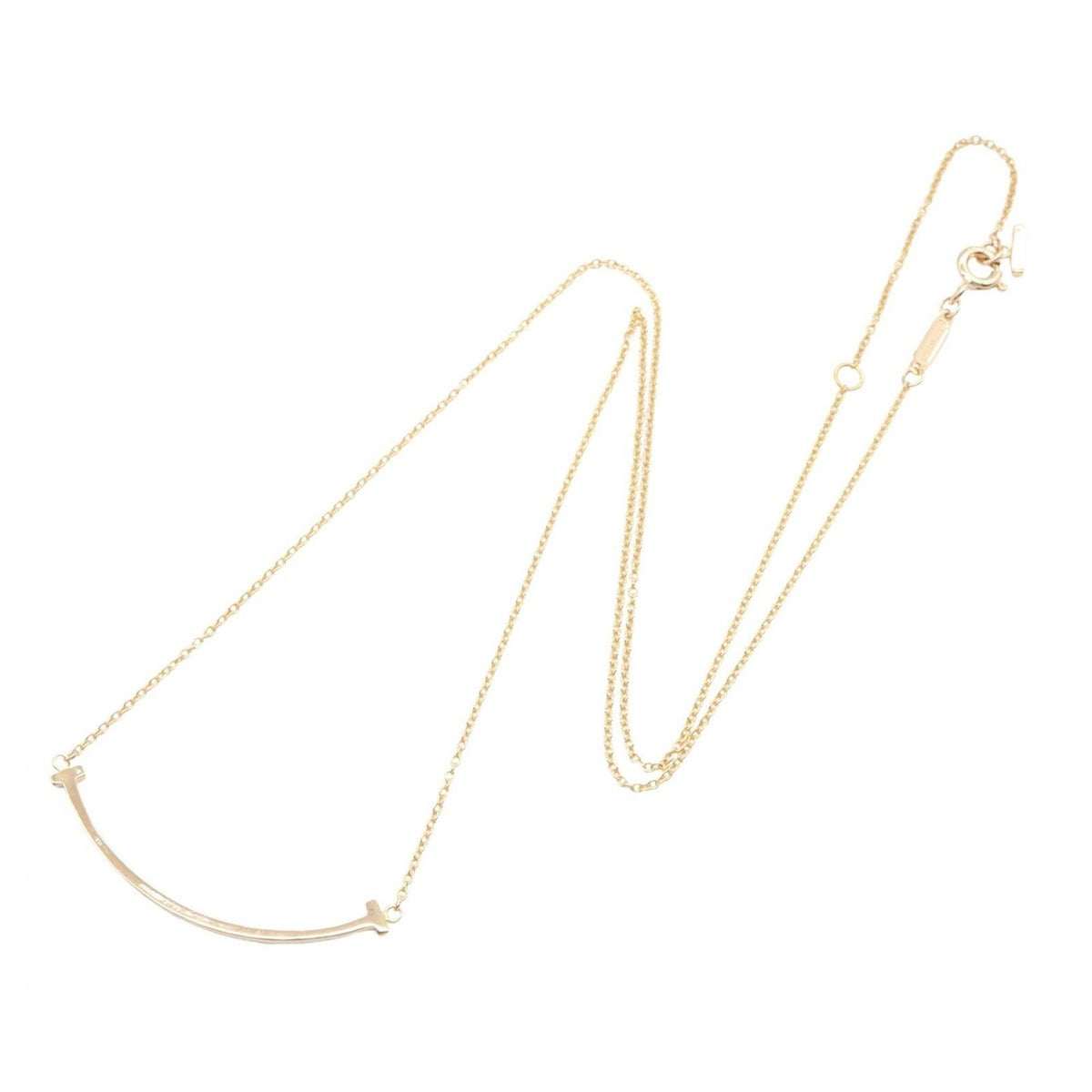 Tiffany & Co Necklace T Smile Small 41 18k Pink Gold — view 2