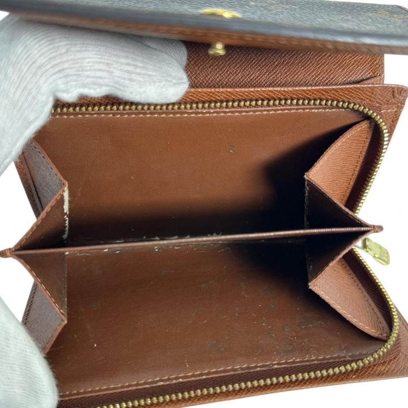 Louis Vuitton M61730 Monogram L-shaped Zipper Porte Monnaie Vie Trésor Fold