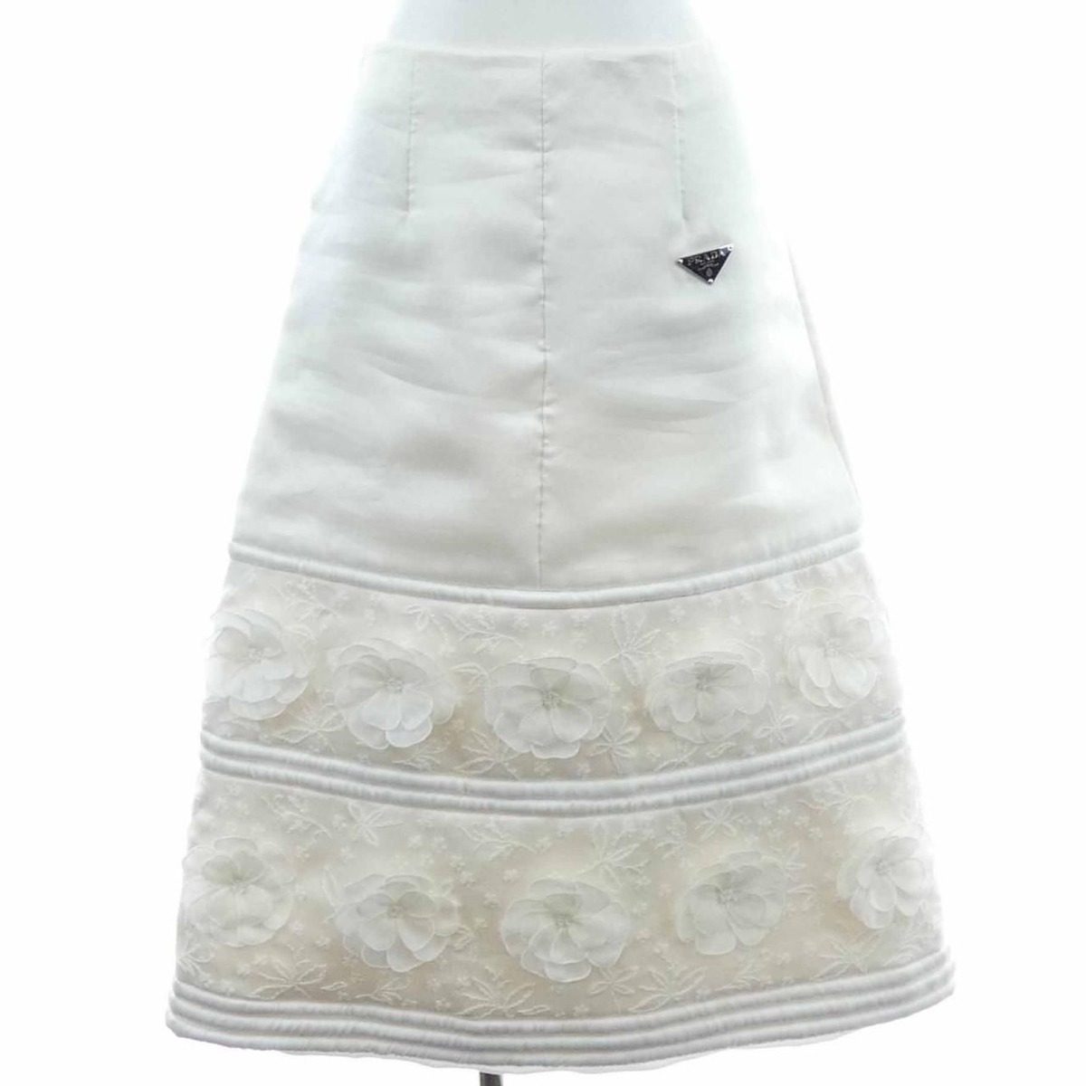 Prada Triangle Logo Skirt