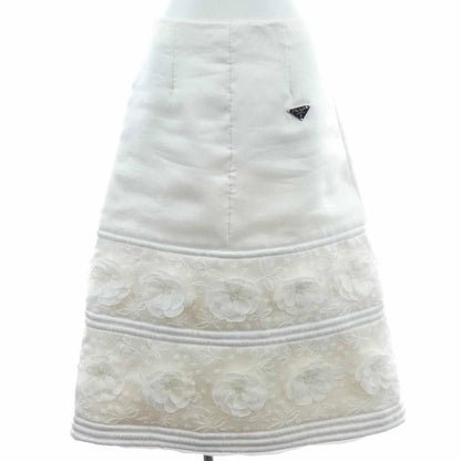 Prada Triangle Logo Skirt