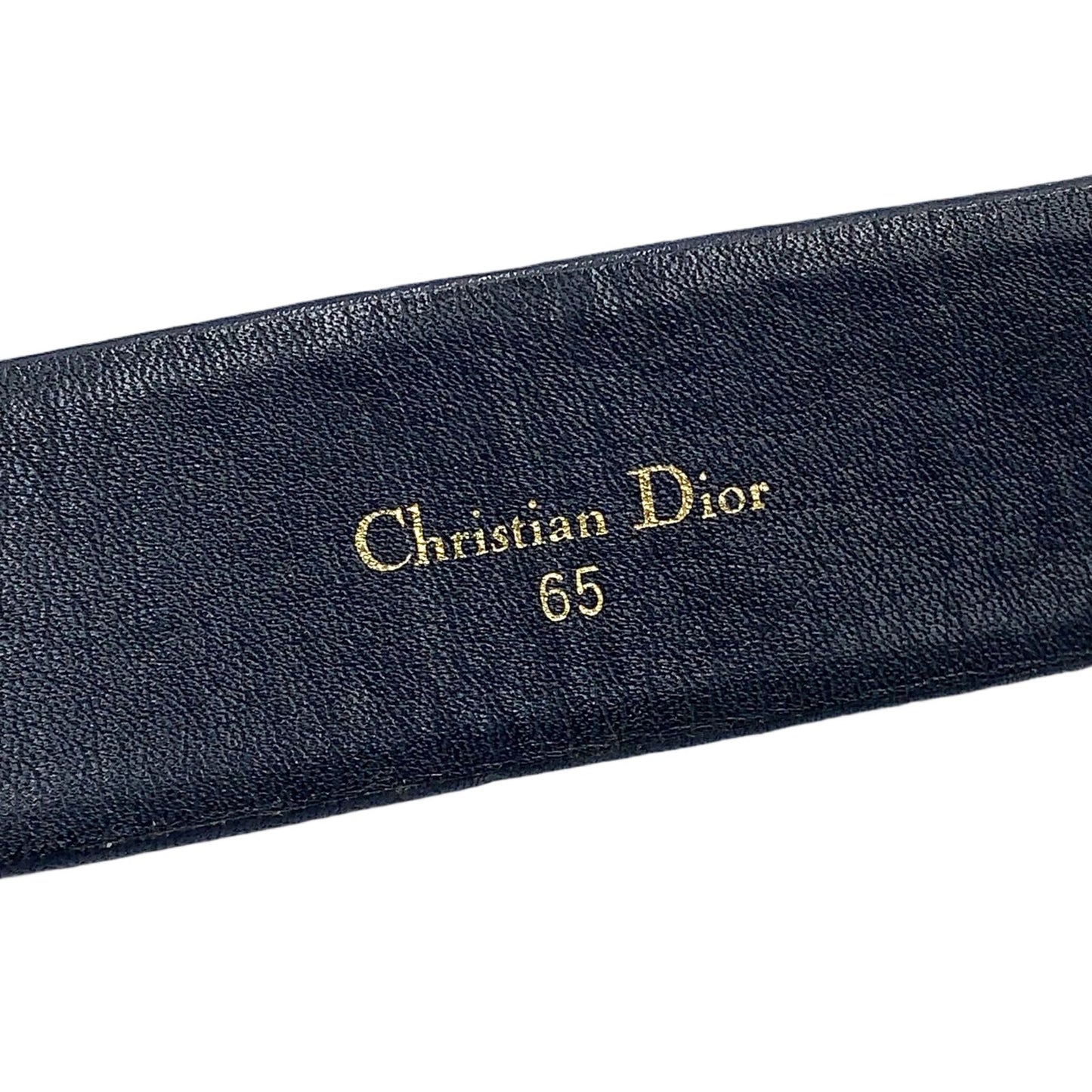 Dior Trotter Leather Canvas Navy Belt Gold — view 2