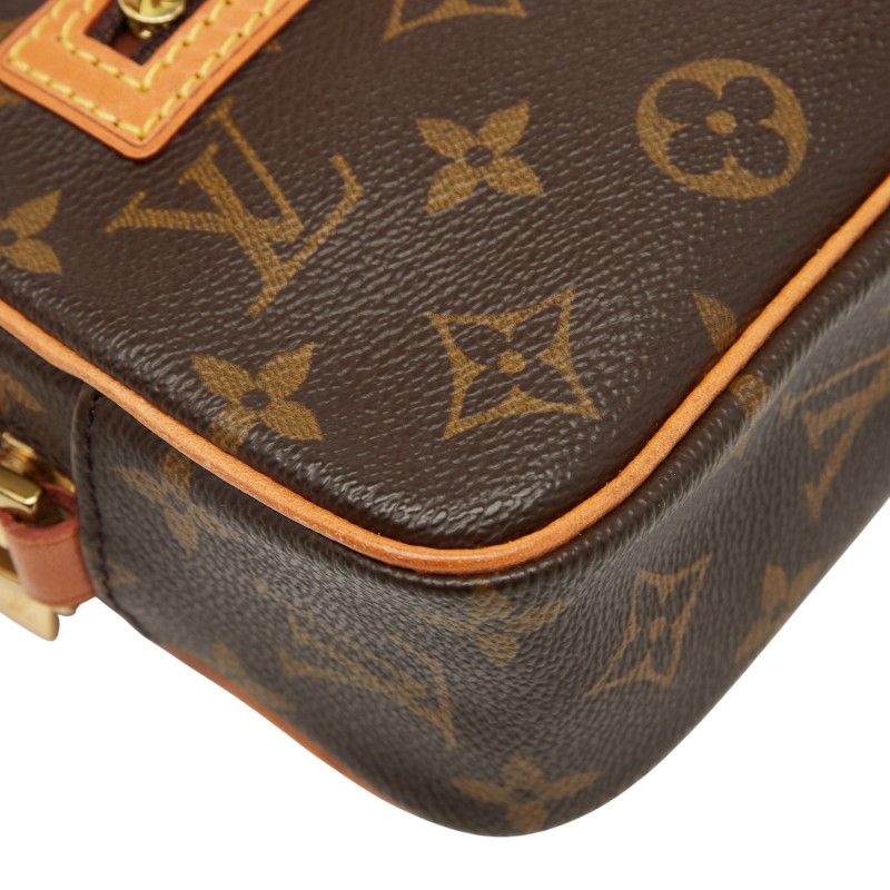 Louis Vuitton Monogram Pochette Cité One Shoulder Bag M51183 Brown PVC Leather