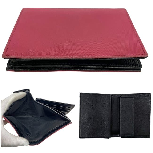 Prada Bifold Wallet Pink Tessuto M505 Compact Nylon