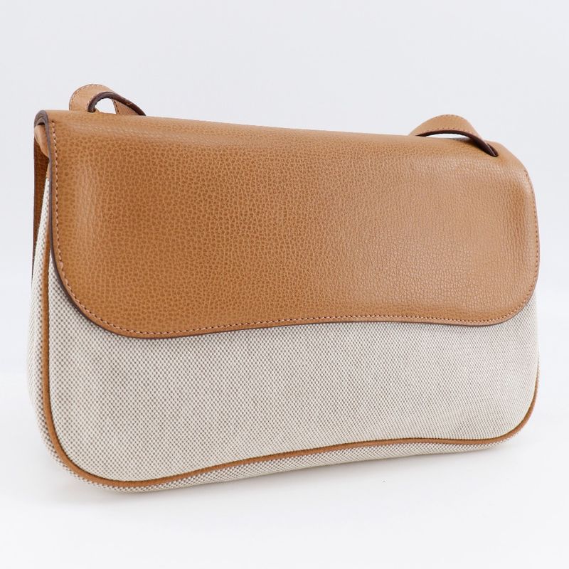 Hermes Sac Colorado MM Toile Ashe X Vacheriege Gold Brown □I Ladies Shoulder Bag