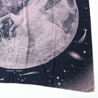Hermes Carre Geant Clair DE LUNE Cles De Lune Cashmere Silk Large Scarf /