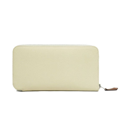 Hermes Azap Long Silk-in Epson Cles Silver-hardware D Engraved Ivory-lea