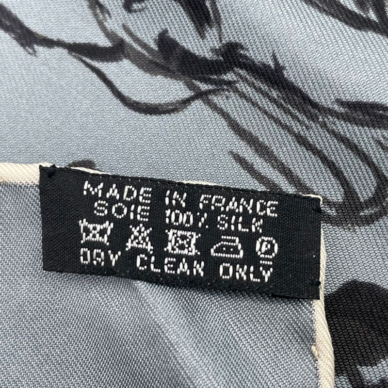 Hermes Carre 90 Silk Scarf Paddock Gray