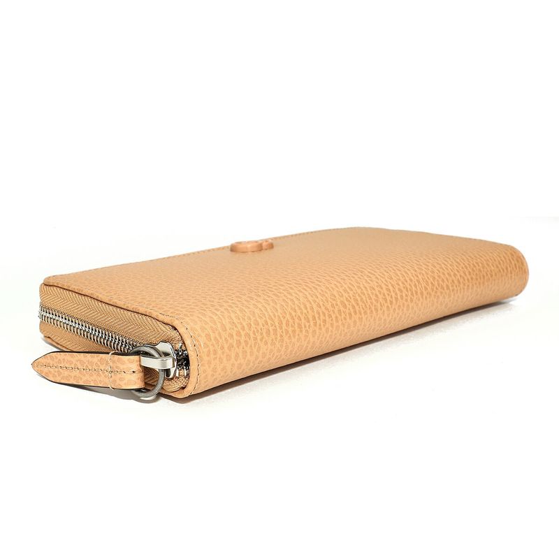 Gucci Long Wallet In Dollar Calf Rose Beige