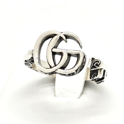Gucci Double Key Motif Ring Aging Finish Star Silver — view 10
