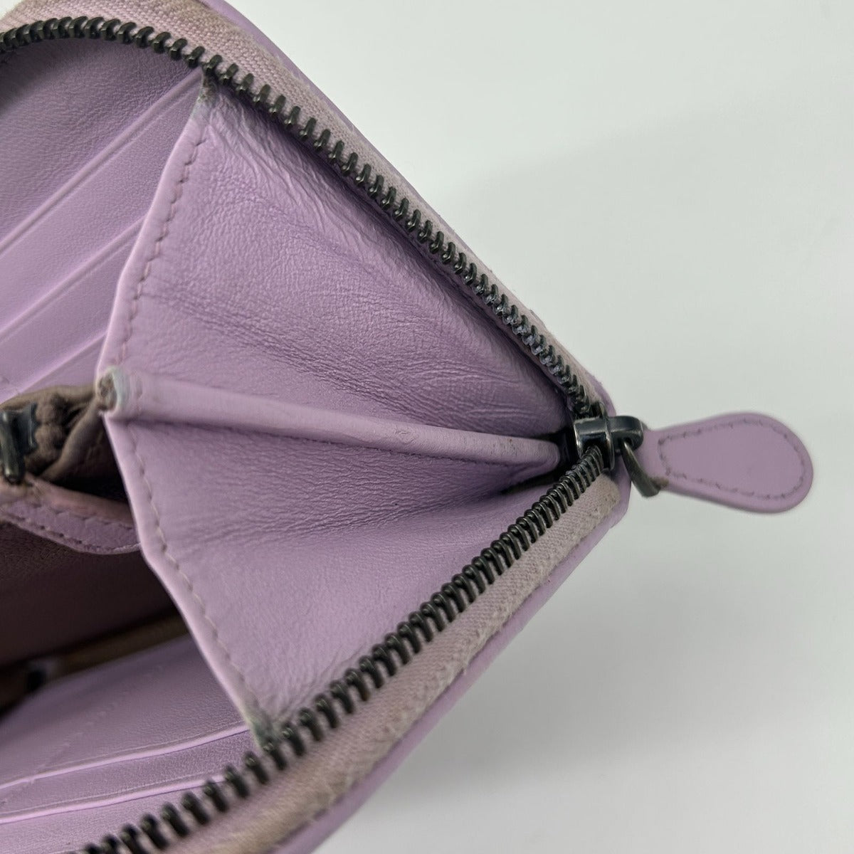 Bottega Veneta Intreccia Zip Around Leather Wallet — view 11