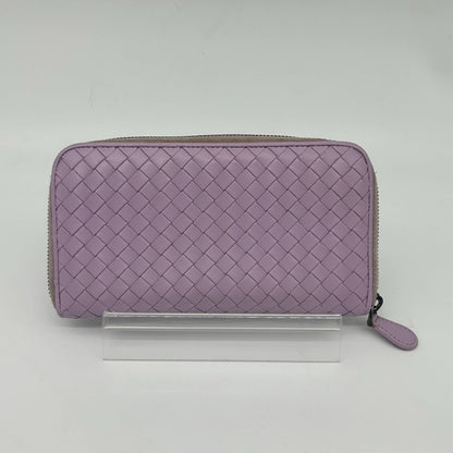 Bottega Veneta Intreccia Zip Around Leather Wallet