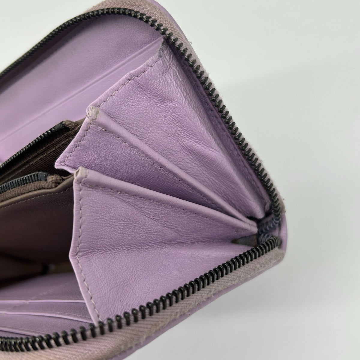 Bottega Veneta Intreccia Zip Around Leather Wallet — view 10