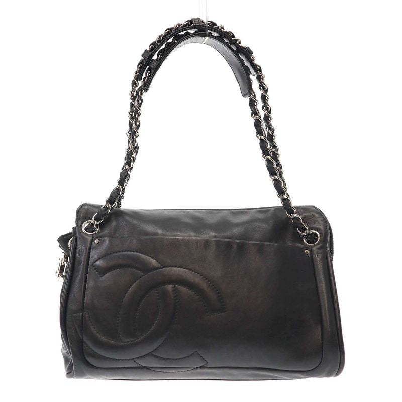 Chanel 2007 Coco Charm Shoulder Bag Lambskin Black
