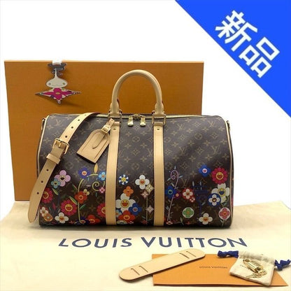 Louis Vuitton Takashi Murakami Monogram Keepall Bandouliere 45 Boston Bag
