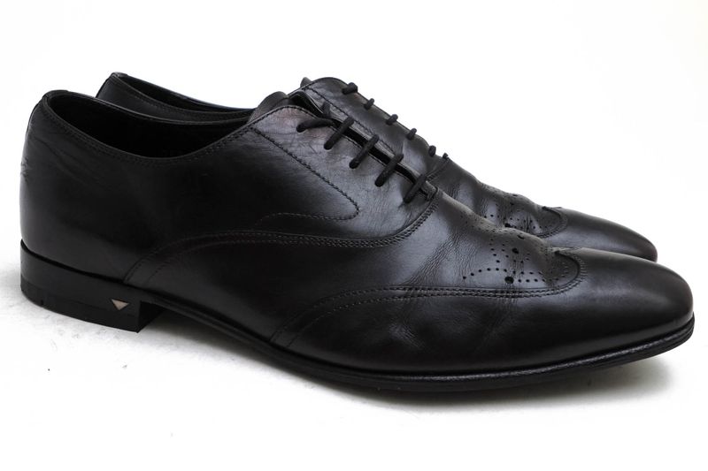 Prada Shoes Business Shoes Business Men Leather Genuine Black 073 Medallion