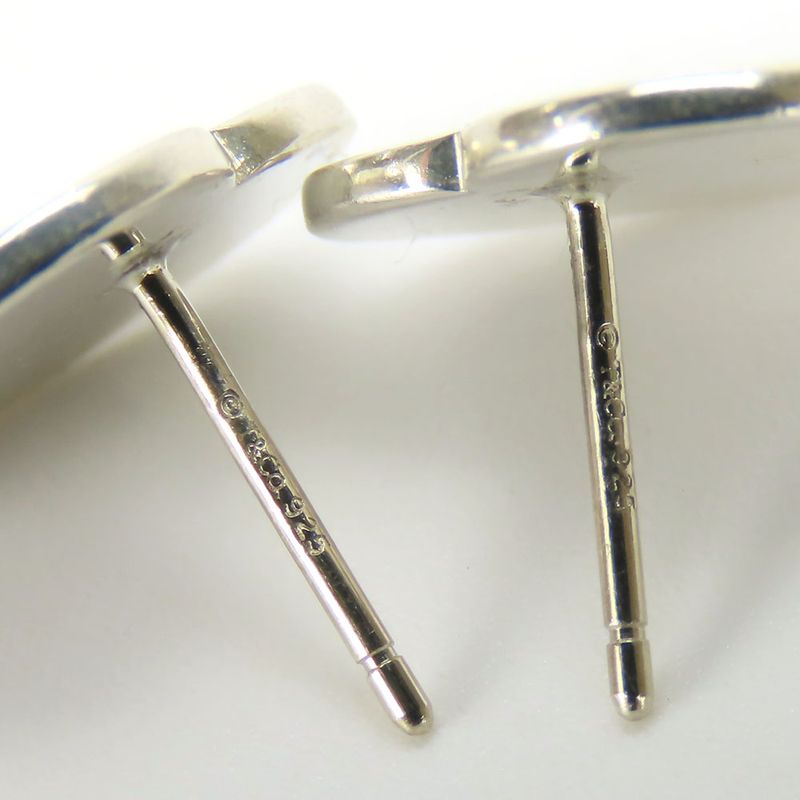 Tiffany & Co Earrings Lean To 925 Silver Approx 3.3g Silver Heart Tag Accessory