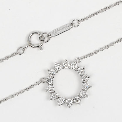 Tiffany & Co Open Circle Small Pt950platinum × Diamond Ladies 2.93g Necklace