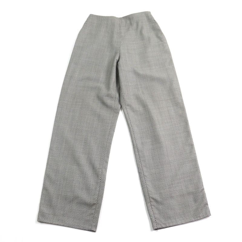 Hermes Vintage Wool Silk Blend Margiela Period H Pattern Pants Gray Black 34