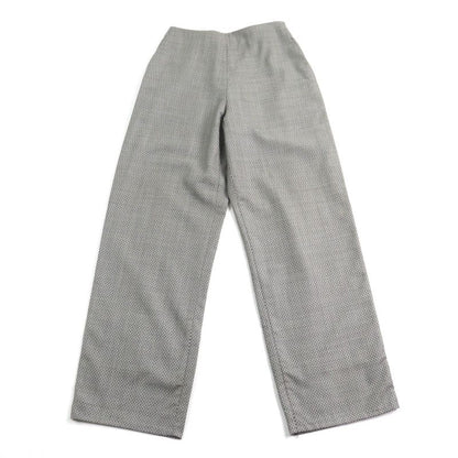 Hermes Vintage Wool Silk Blend Margiela Period H Pattern Pants Gray Black 34