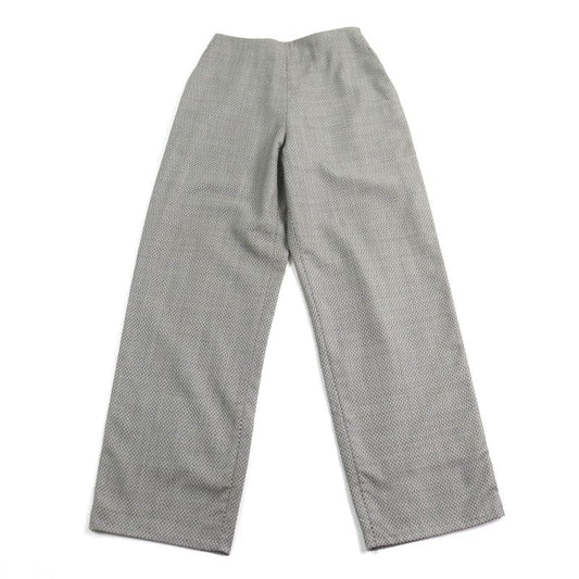 Hermes Vintage Wool Silk Blend Margiela Period H Pattern Pants Gray Black 34