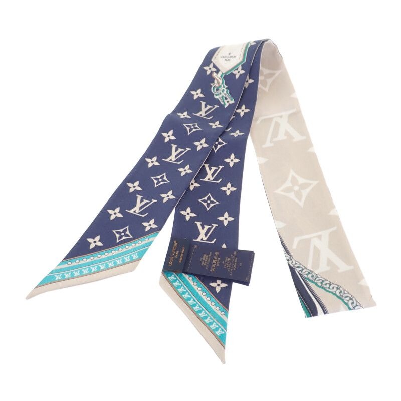 Louis Vuitton Bandeau BB Ultimate Scarf Silk Beige Blue Marlene