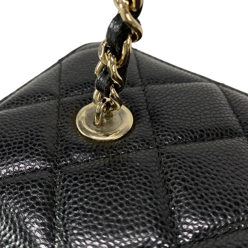 Chanel Vanity Bag Matelasse Ap1341 Black Chain Shoulder/gold Hardware