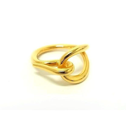 Hermes Scarf Ring Jumbo Gold Metal Super