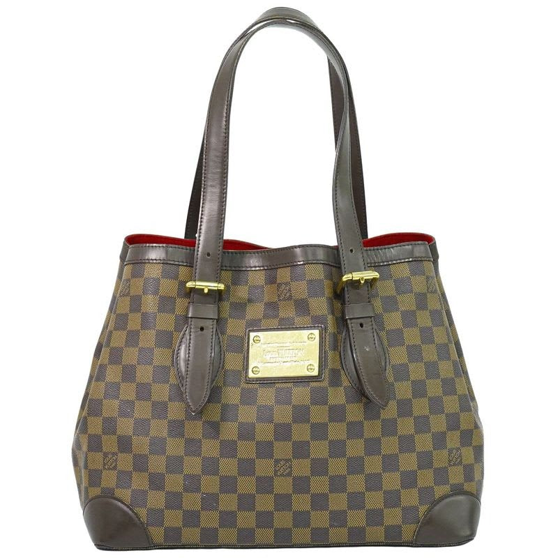 Louis Vuitton Hampstead MM Damier Ebene Tote Bag Handbag Brown