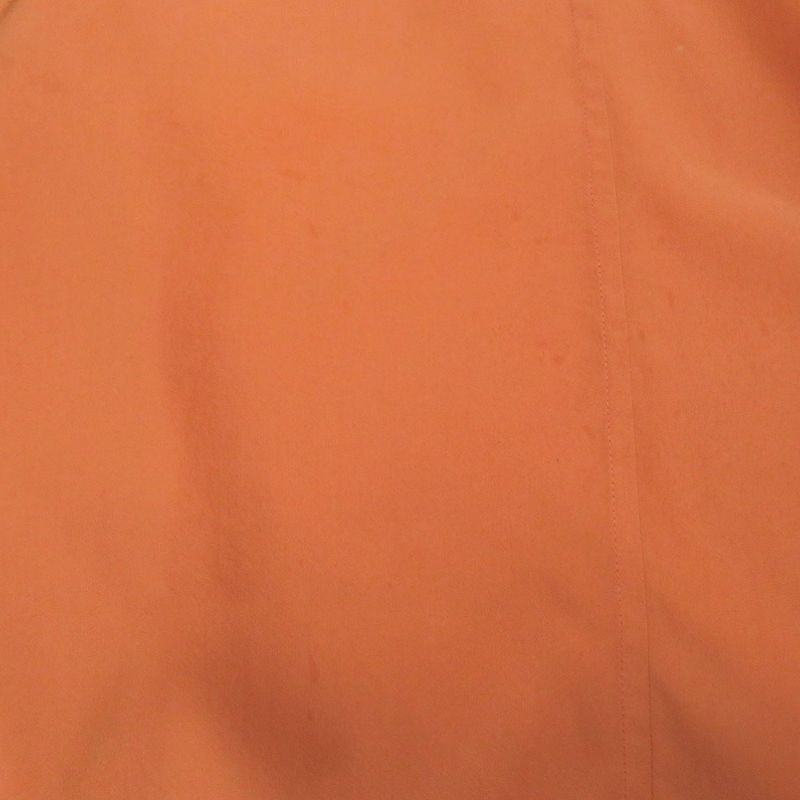 Hermes V-neck Blouse With Scarf Silk Orange 0792 Hermes