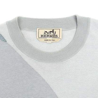 Hermes 25ss Chaîne D'ancre Big Mayon Short Sleeve Knit Sweater Gray M
