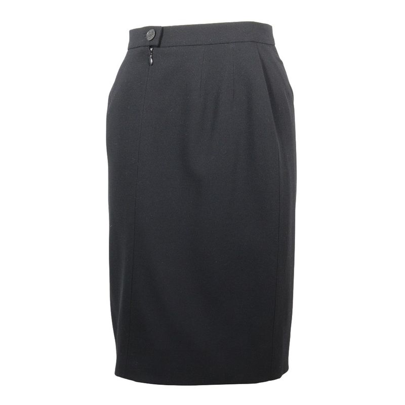 Chanel 94305 P11160v06456 Wool And Silk Black Women's Skirt