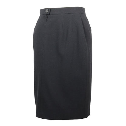 Chanel 94305 P11160v06456 Wool And Silk Black Women's Skirt