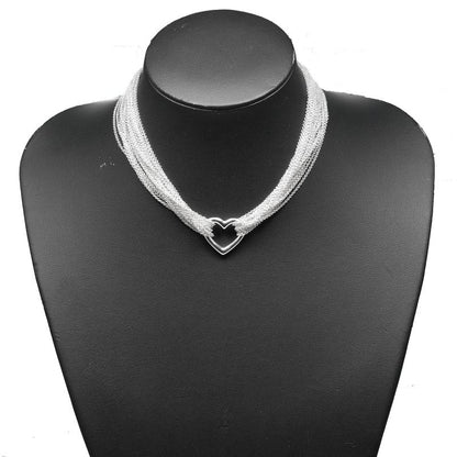 Tiffany & Co Open Heart Toggle Silver 925 Ladies 59g Necklace