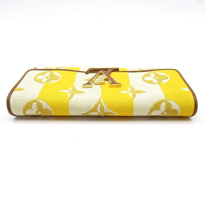 Louis Vuitton Portefeuille Capucines M80416 Canvas Ladies Yellow