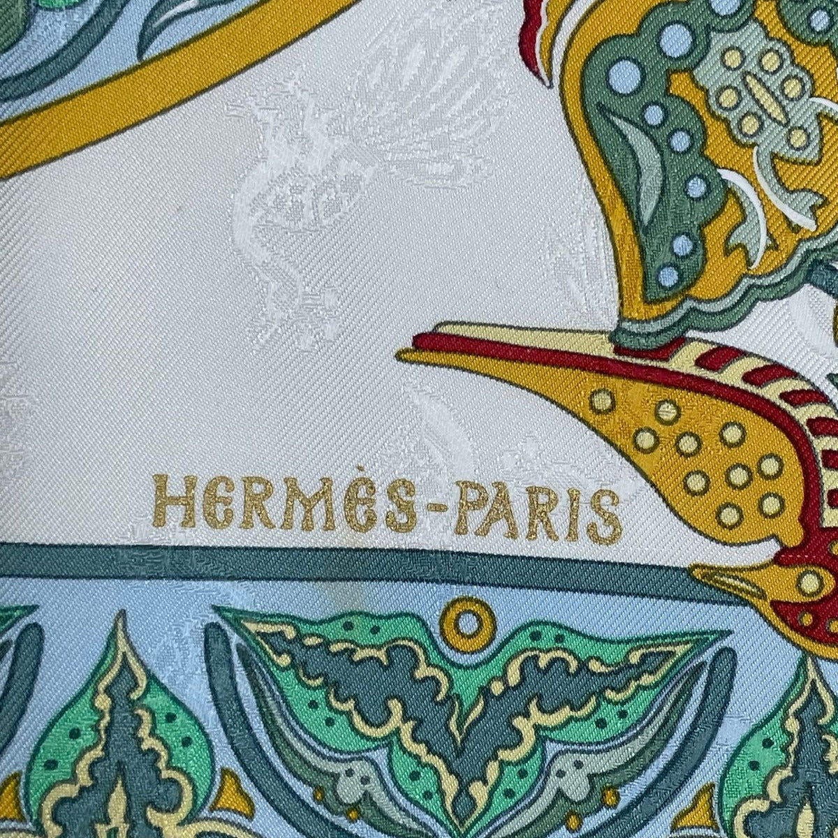 Hermes Scarf Silk Carre 90 Ciels Byzantins Byzantine Sky Yellow — view 7