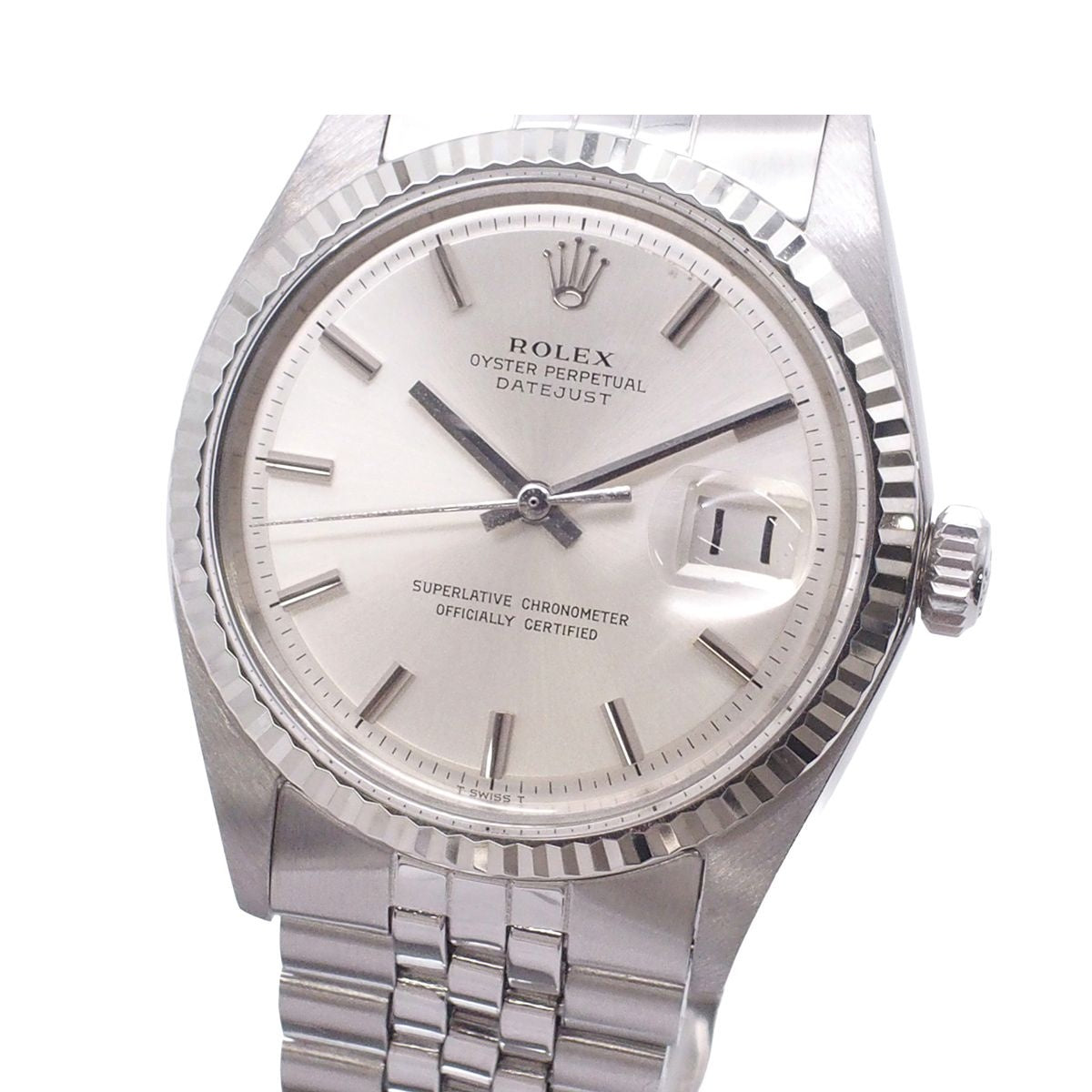 Rolex Datejust Wrapped Jubilee Watch Vintage Silver SS 18K White Gold