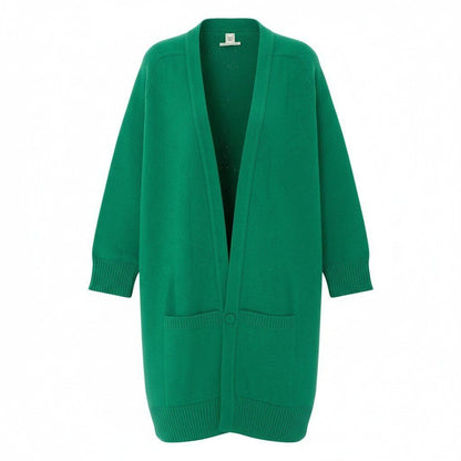 Hermes H Logo Cashmere Long Cardigan Logo Long Green 40
