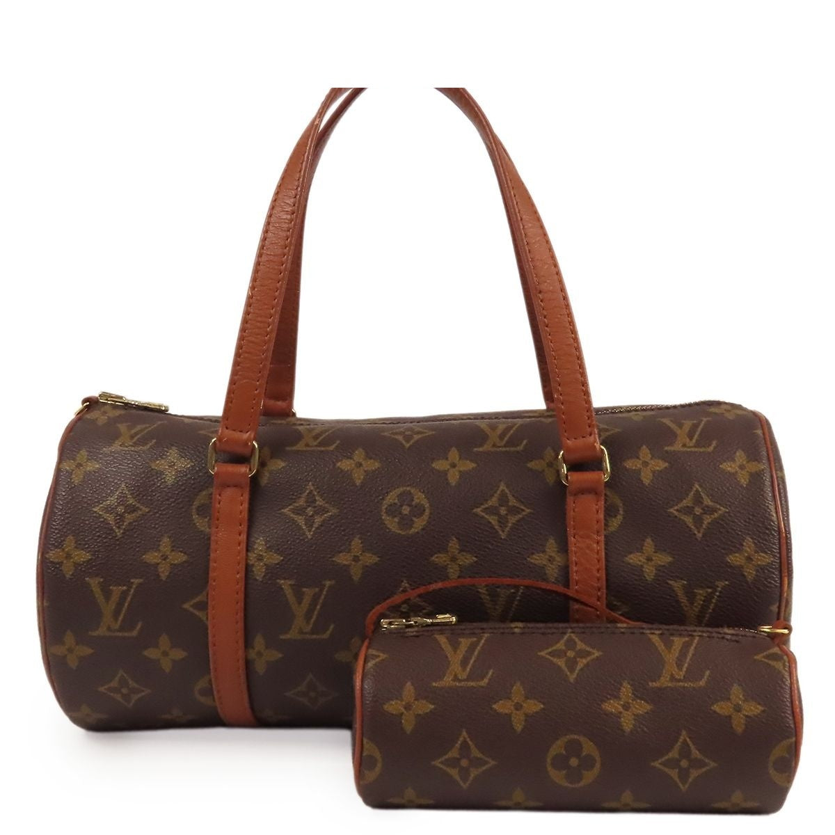 Louis Vuitton Papillon 30 Brown Monogram Canvas Vintage Handbag