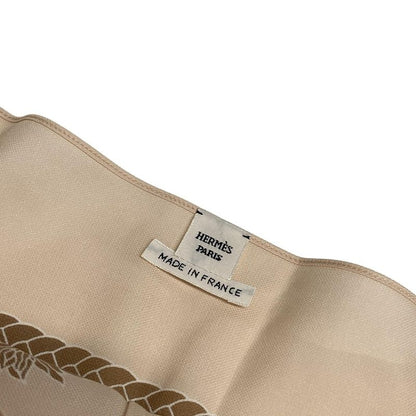 Hermes Dress Size 36 S Women - 3h0612d1 Beige And Light Brown Short Sleeves/knee