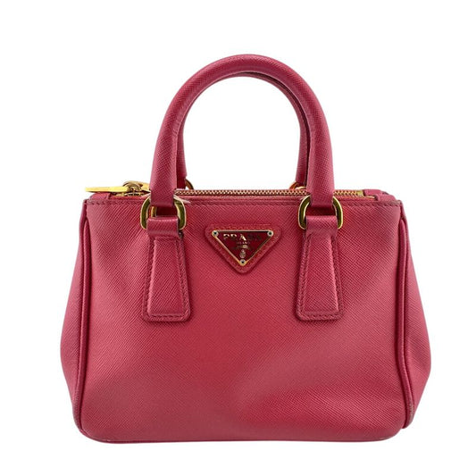 Prada Galleria Mini Handbag Bag Cabasn Brand Pink Ladies