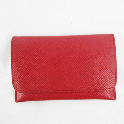 Hermes Card Case Business Holder Epsom Leather Lining Red