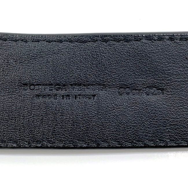 Bottega Veneta Belt Black Intrecciato Excellent Condition 84cm (33.07in) 34mm